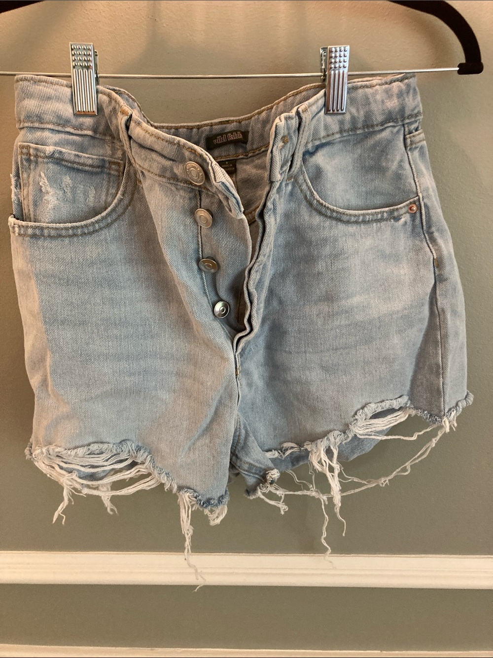 wild fable Light Wash Distressed Denim Shorts